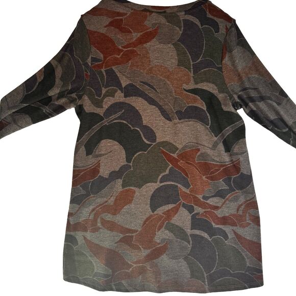 Christopher & Banks Top Womens L Cool Color Stretch Fall Knit Tunic Scoop Neck - Picture 2 of 10